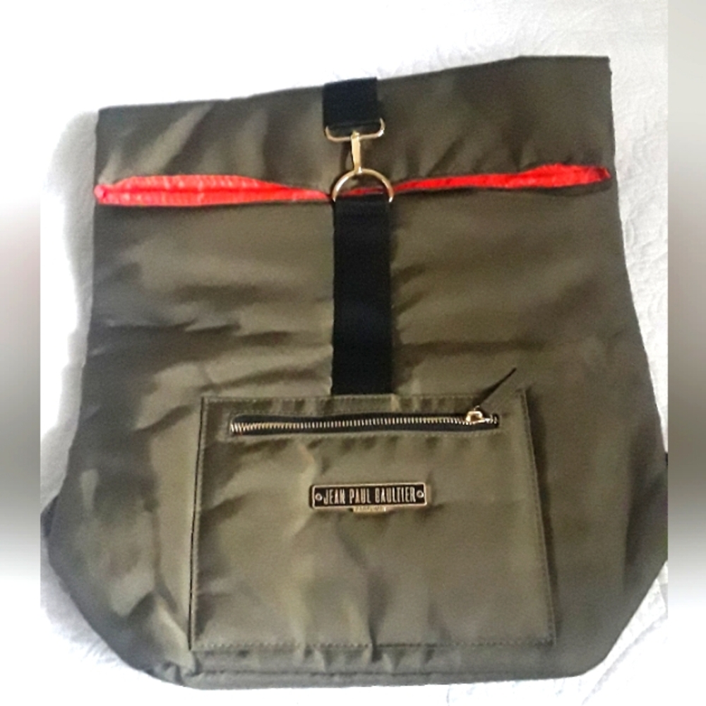 JEAN PAUL GAULTIER OLIVE BACKPACK